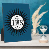 Emblem der Gesellschaft Jesu Fotoplatte (Seite)