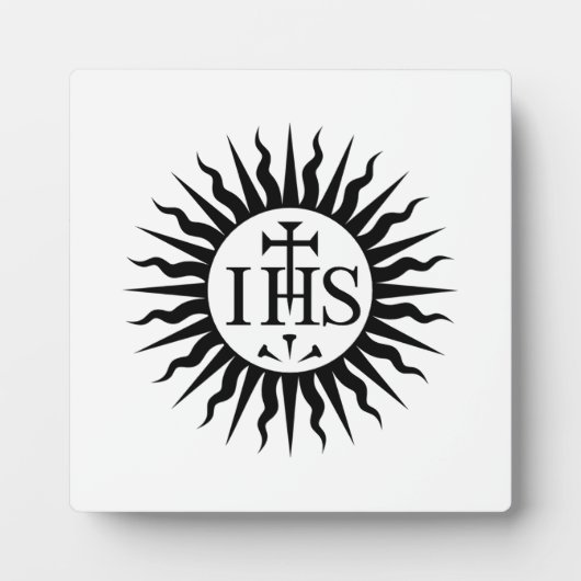 Emblem der Gesellschaft Jesu Fotoplatte (Vorderseite)