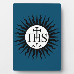 Emblem der Gesellschaft Jesu Fotoplatte