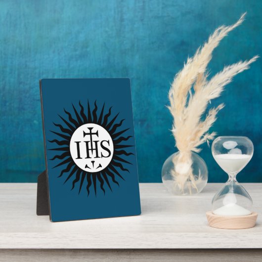 Emblem der Gesellschaft Jesu Fotoplatte (Seite)