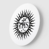 Emblem der Gesellschaft Jesu Große Wanduhr (Winkel)