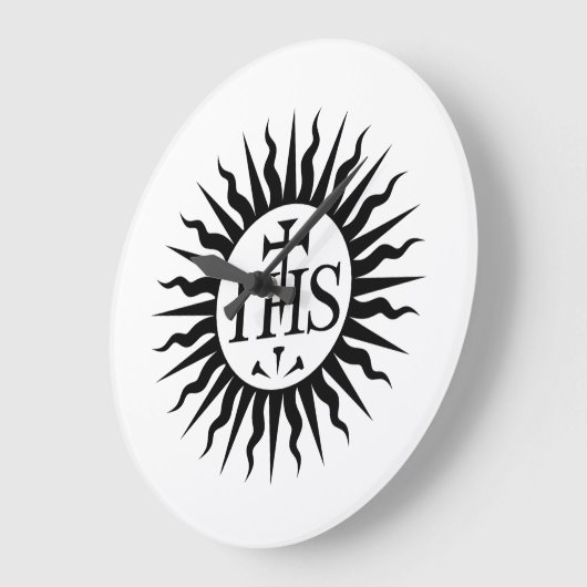 Emblem der Gesellschaft Jesu Große Wanduhr (Winkel)