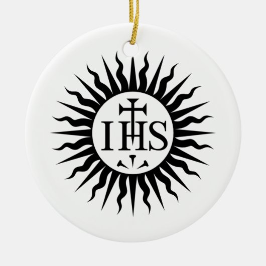 Emblem der Gesellschaft Jesu Keramik Ornament (Vorne)