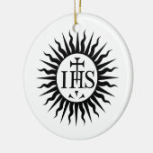 Emblem der Gesellschaft Jesu Keramik Ornament (Links)