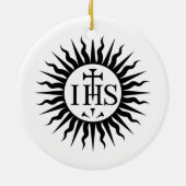 Emblem der Gesellschaft Jesu Keramik Ornament (Hinten)
