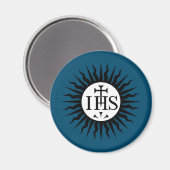 Emblem der Gesellschaft Jesu Magnet (Vorderseite/Rückseite)