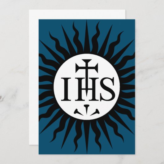 Emblem der Gesellschaft Jesu Save The Date (Vorne/Hinten)