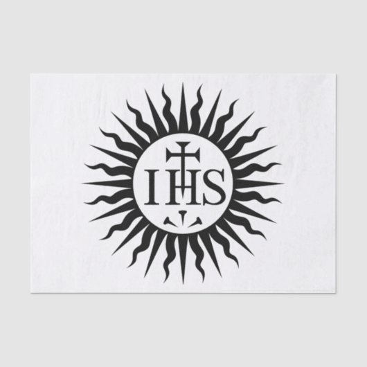 Emblem der Gesellschaft Jesu Seidenpapier (Vorderseite)