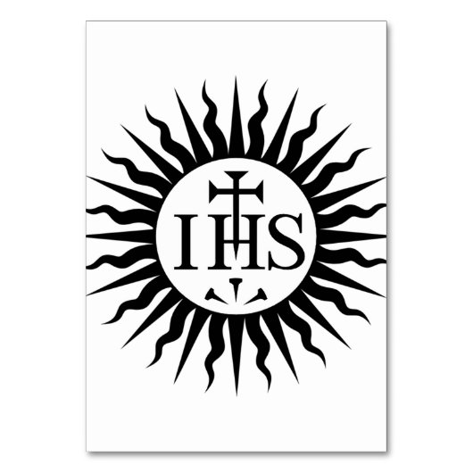 Emblem der Gesellschaft Jesu Tischnummer (Vorderseite)