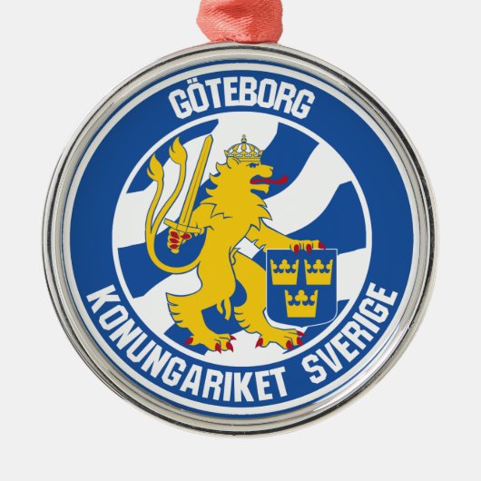 Emblem der Göteborger Runde Ornament Aus Metall (Vorne)