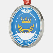 Emblem der Helsinki-Runde Ornament Aus Metall (Links)