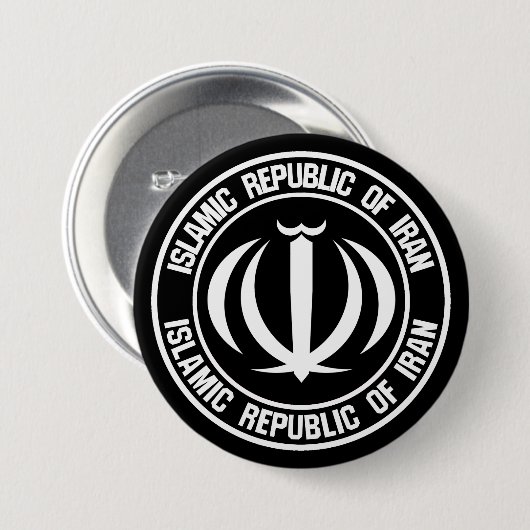 Emblem der Iran-Runde Button (Vorne & Hinten)