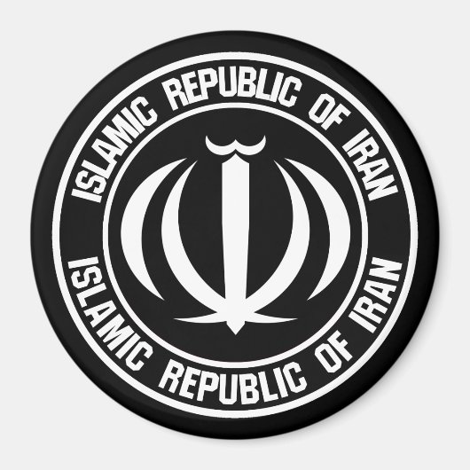 Emblem der Iran-Runde Magnet (Vorne)