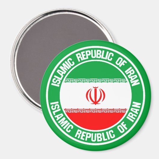 Emblem der Iran-Runde Magnet (Vorderseite/Rückseite)