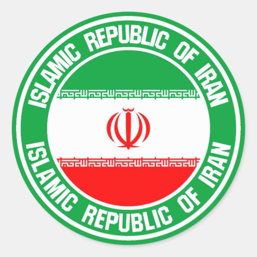 Emblem der Iran-Runde Runder Aufkleber (Vorderseite)