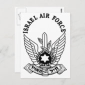 Emblem der israelischen Armee ZAHAL-Luftwaffe Postkarte (Vorne/Hinten)