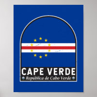 Emblem der kap-verdischen Fahne gestört Vintag