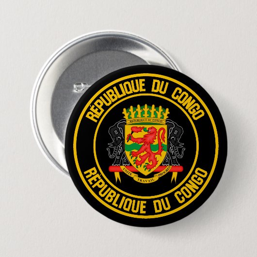 Emblem der Kongo-Runde Button (Vorne & Hinten)
