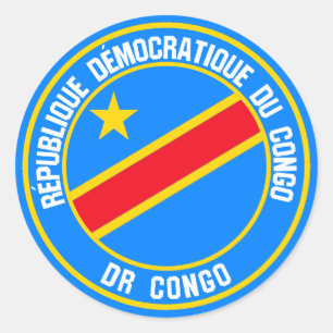 Emblem der Kongo-Runde Runder Aufkleber