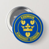Emblem der Kopenhagener Runde Button (Vorne & Hinten)