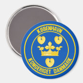 Emblem der Kopenhagener Runde Magnet (Vorderseite/Rückseite)