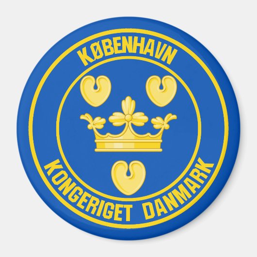 Emblem der Kopenhagener Runde Magnet (Vorne)