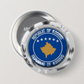 Emblem der Kosovo-Runde Button (Vorne & Hinten)