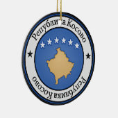 Emblem der Kosovo-Runde Keramik Ornament (Rechts)