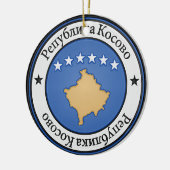 Emblem der Kosovo-Runde Keramik Ornament (Links)