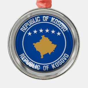 Emblem der Kosovo-Runde Ornament Aus Metall