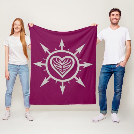 "Emblem der Liebe"-T-Shirt Fleecedecke (Beispiel)