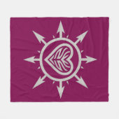 "Emblem der Liebe"-T-Shirt Fleecedecke (Vorderseite (Horizontal))