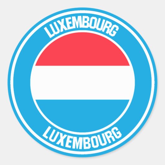 Emblem der Luxemburger Runde Runder Aufkleber (Vorderseite)