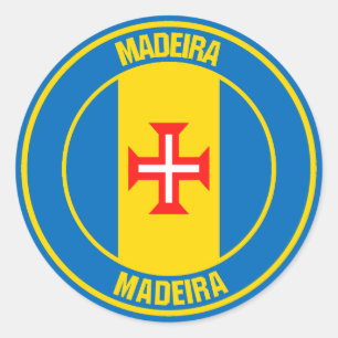 Emblem der Madeira-Runde Runder Aufkleber