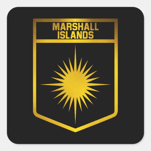 Emblem der Marshall-Inseln Quadratischer Aufkleber (Vorderseite)