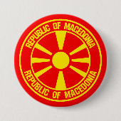 Emblem der Mazedonier-Runde Button (Vorderseite)