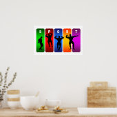 Emblem der mehrfarbigen Bodybuilding Poster (Küche)