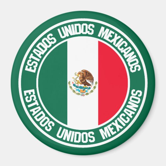 Emblem der Mexiko-Runde Magnet (Vorne)