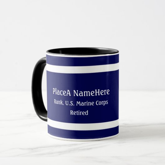 Emblem der militärischen Marine personalisieren Tasse (Vorderseite Links)