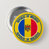 Emblem der Moldau-Runde Button (Vorne & Hinten)