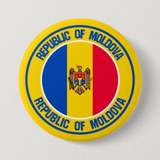 Emblem der Moldau-Runde Button (Vorderseite)