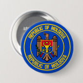 Emblem der Moldau-Runde Button (Vorne & Hinten)