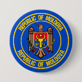 Emblem der Moldau-Runde Button (Vorderseite)