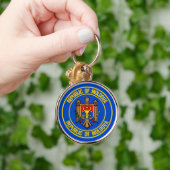 Emblem der Moldau-Runde Schlüsselanhänger (Hand)