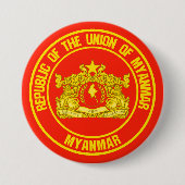 Emblem der Myanmar-Runde Button (Vorderseite)