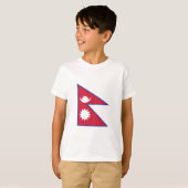 Emblem der Nepal-Flagge T-Shirt (Vorne ganz)