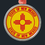 Emblem der neuen Mexiko-Runde Ornament Aus Metall<br><div class="desc">Emblem der neuen Mexiko-Runde</div>