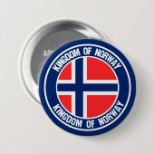 Emblem der Norwegen-Runde Button (Vorne & Hinten)