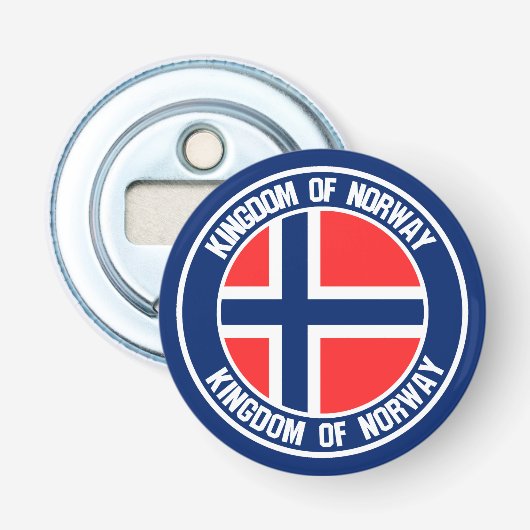 Emblem der Norwegen-Runde Flaschenöffner (Vorderseite)
