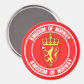Emblem der Norwegen-Runde Magnet (Vorderseite/Rückseite)
